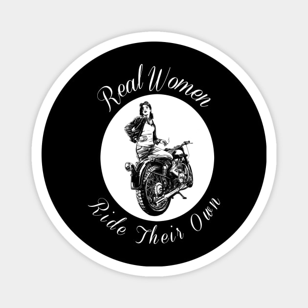 Woman Motorcycle Rider Design Magnet by AtkissonDesign